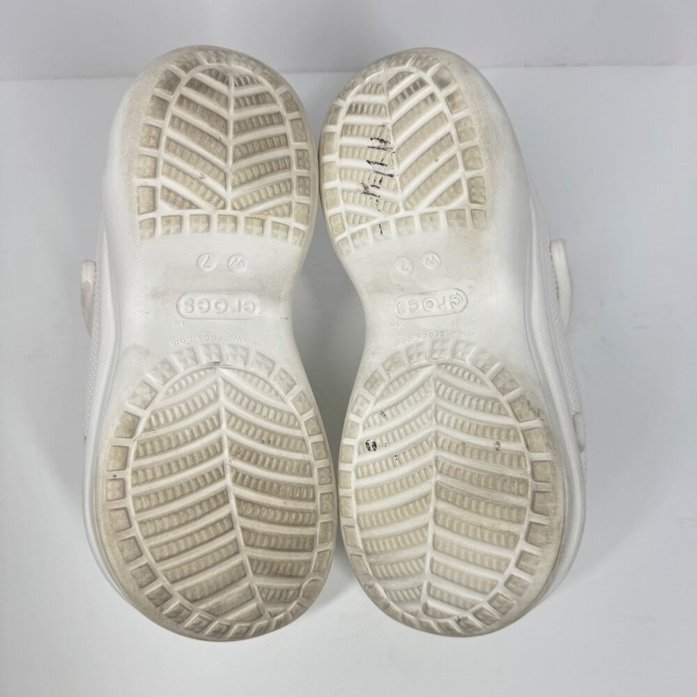 Crocs Classic Bae White Platform Size 7 Clogs Rubber Chunky Clogs - Picture 7 of 14